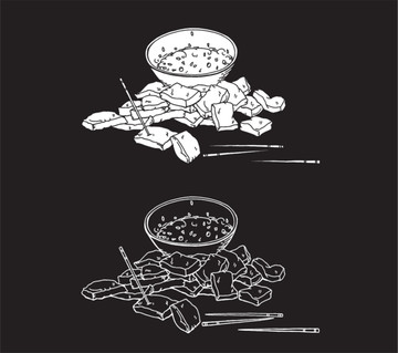 小吃手繪插畫(huà)
