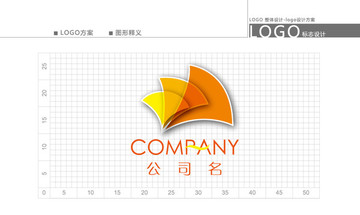 銀杏葉三角logo標(biāo)志