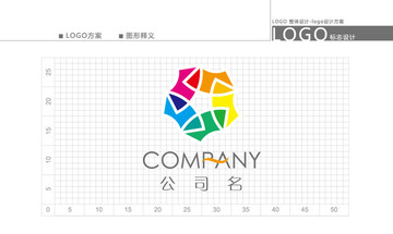 五色斑斓logo标志