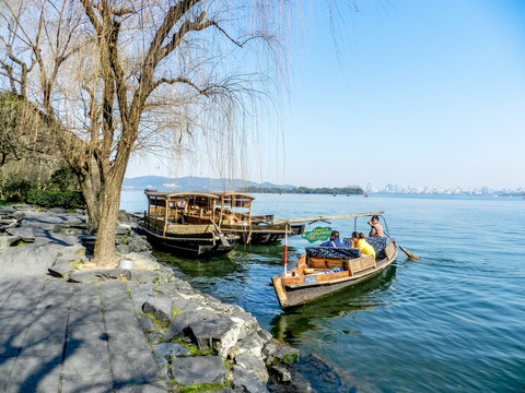 西湖风光 杭州西湖全景 西湖