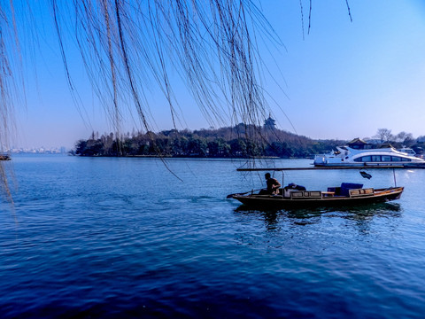 西湖风光 杭州西湖全景 西湖