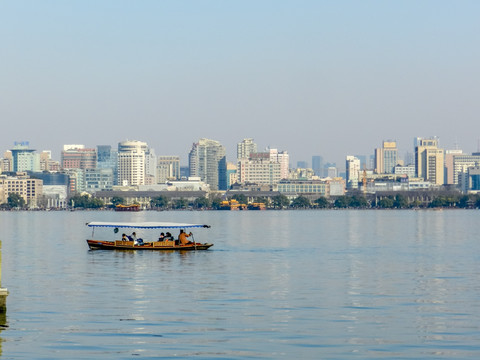 西湖风光 杭州西湖全景 西湖