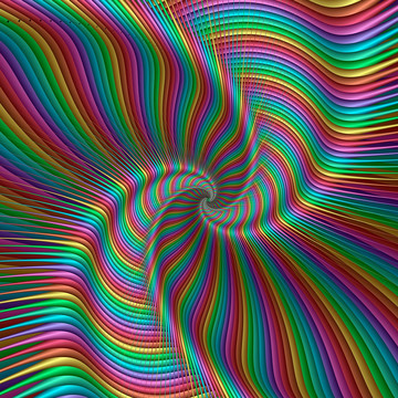 五彩立體分形圖案