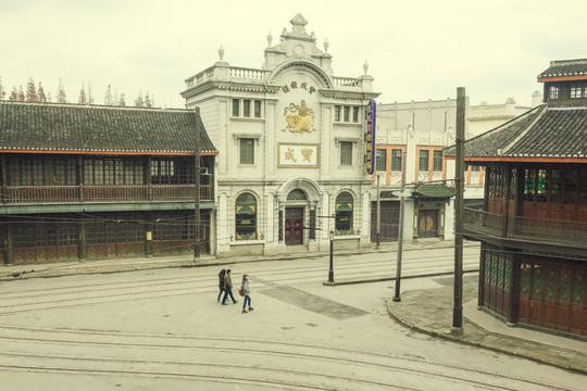 老上海南京路街景