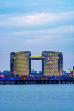 杭州市民中心夜景