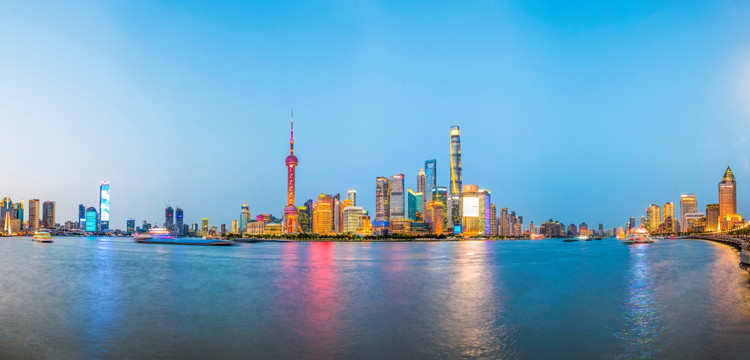 上海陆家嘴夜景全景 上海夜景