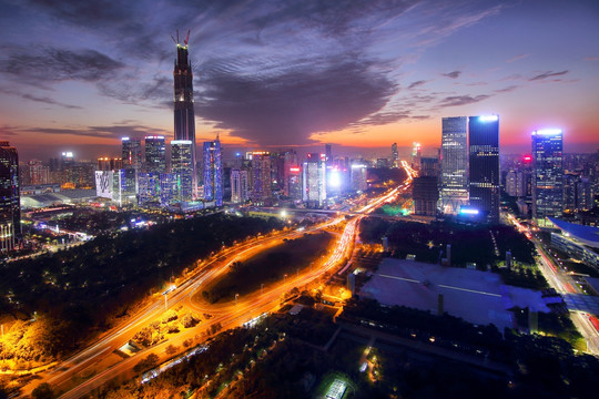 深圳城市风光夜景