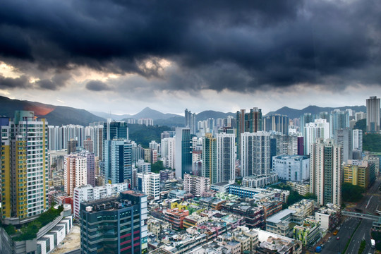 香港密集建筑群