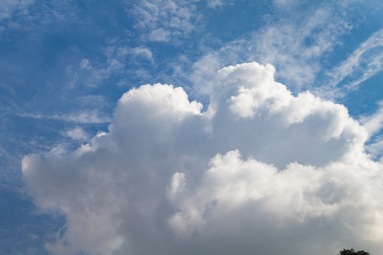 蓝天白云有气势的云装饰画