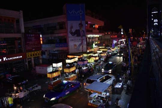 美食街夜市，烧烤夜市