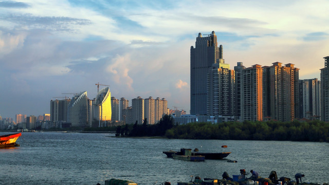 湛江滨海城市风光