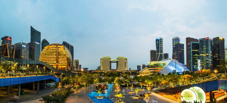 杭州夜景 钱江新城高清夜景