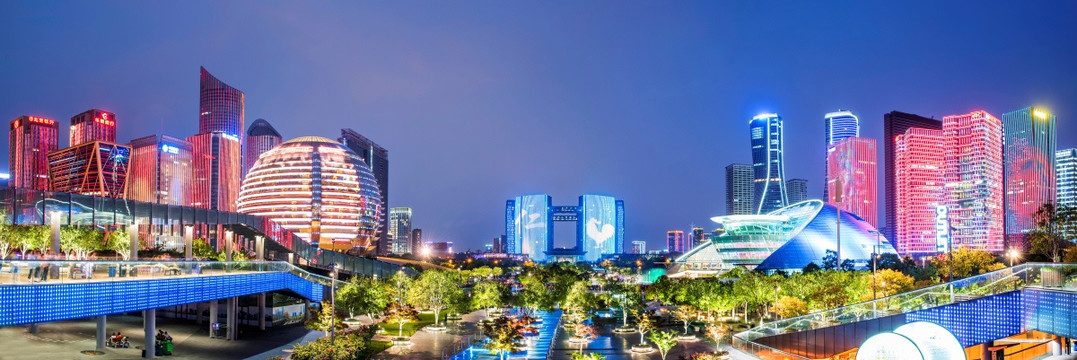 钱江新城高清夜景 杭州夜景