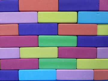 彩色砖墙