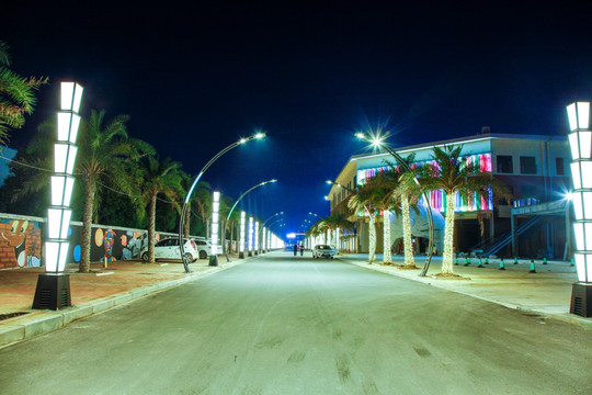 夜景马路