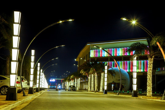 夜景马路