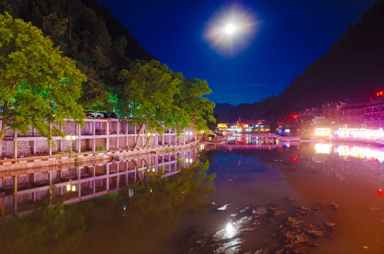 湘西凤凰古城夜景