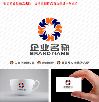 K标志字母K旋转logo