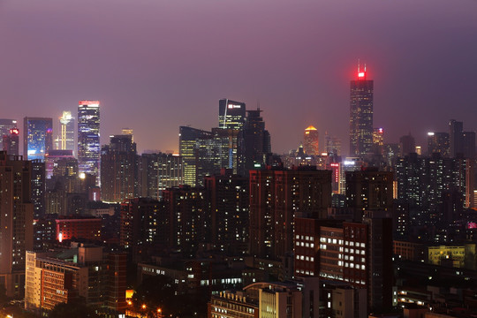 广州城市风光夜景