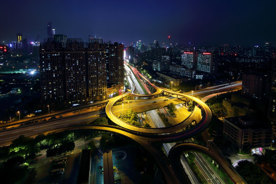 广州城市风光夜景