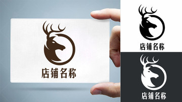 創(chuàng)意LOGO雄鹿標(biāo)志服裝男鞋