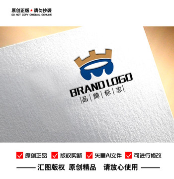 原创皇冠科技地产金融LOGO