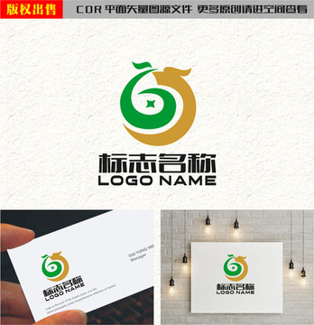 GJ字母JG标志龙凤logo