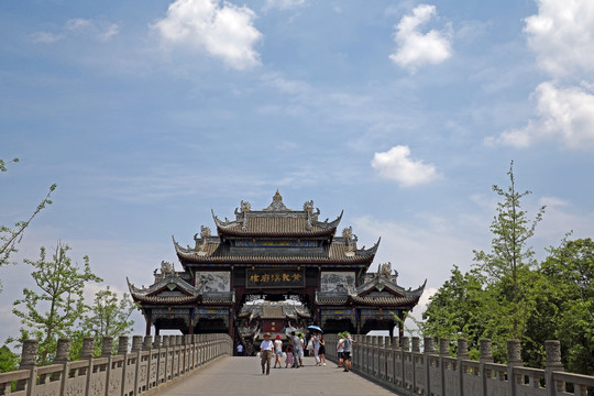 黄龙溪古镇廊桥建筑