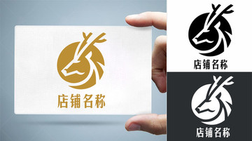 創(chuàng)意雄鹿房地產(chǎn)標(biāo)志logo商標(biāo)