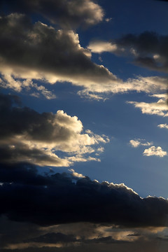 天空 夕陽 彩云