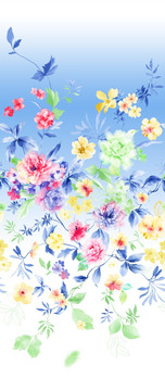 水墨花單獨分層