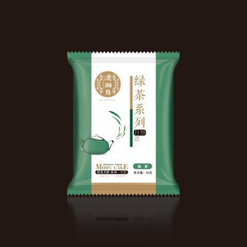 綠茶月餅包裝設(shè)計平面展開圖