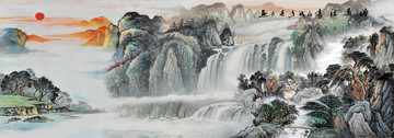 聚寶盆山水畫(huà)