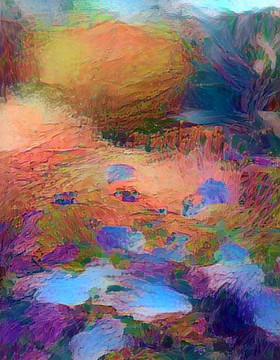 抽象花鳥畫裝飾畫油畫