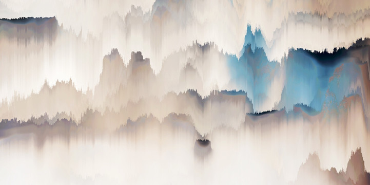 水墨山水 大畫裝飾 合層