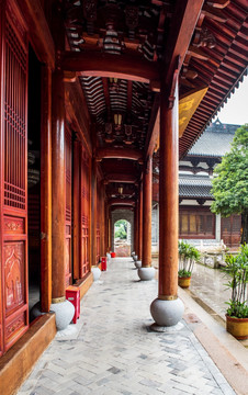 寺院走廊 古建筑走廊