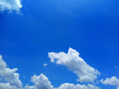 手机拍摄的蓝天白云 天空云彩