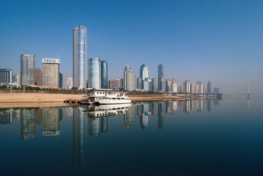 红谷滩两岸城市风景