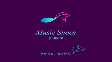 音乐标志 高跟鞋logo