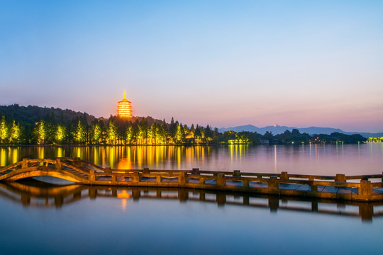 杭州西湖夜景