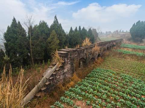 四川简阳市灌渠导洪管