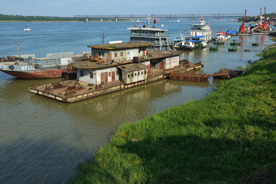 长江 水道 码头 轮船