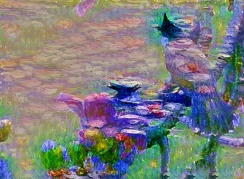 抽象花鳥畫裝飾畫油畫