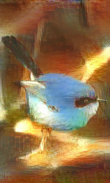 抽象花鳥畫裝飾畫油畫