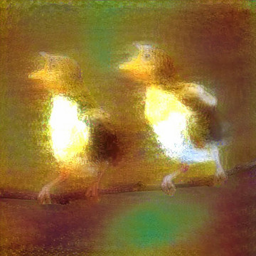 抽象花鳥(niǎo)畫(huà)裝飾畫(huà)油畫(huà)