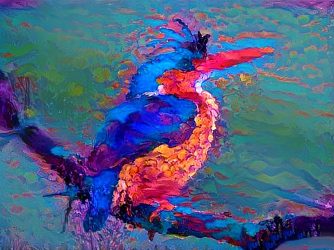 抽象花鳥(niǎo)畫(huà)裝飾畫(huà)油畫(huà)