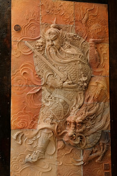 门神 陶瓷雕塑