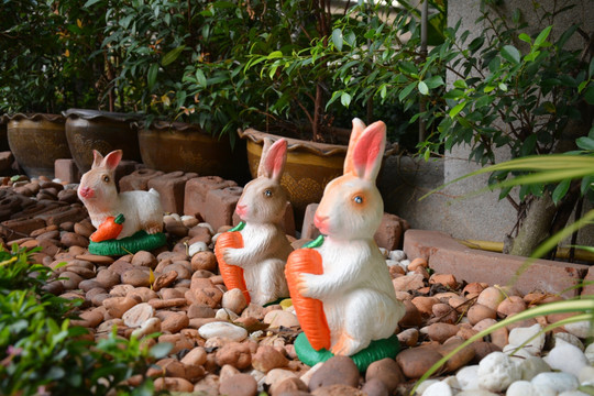 兔子雕塑