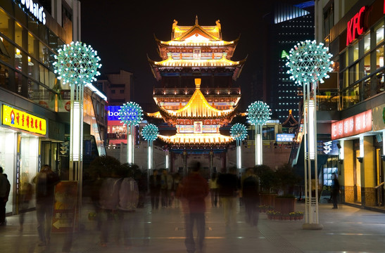 无锡商业街夜景