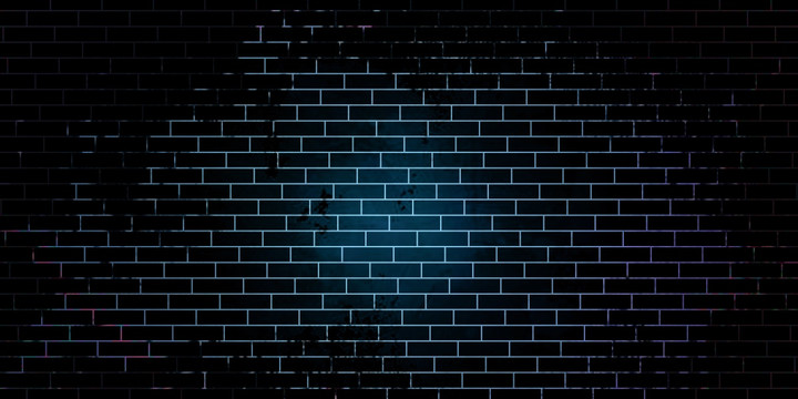 蓝黑色砖墙